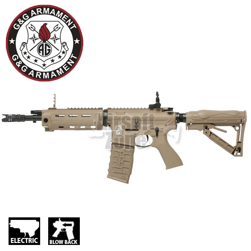 GR4 G26 Advanced M4 Carbine (with Laser and LED torch) Tan Blowback AEG G&G