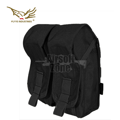 Double AK Magazine Pouch (holds mags) Black MOLLE FLYYE