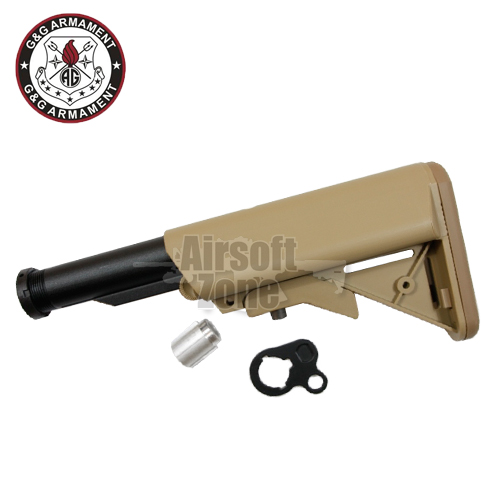 M4 Crane Stock with Stock Tube for GR16 Tan (QD Battery Type) G&G