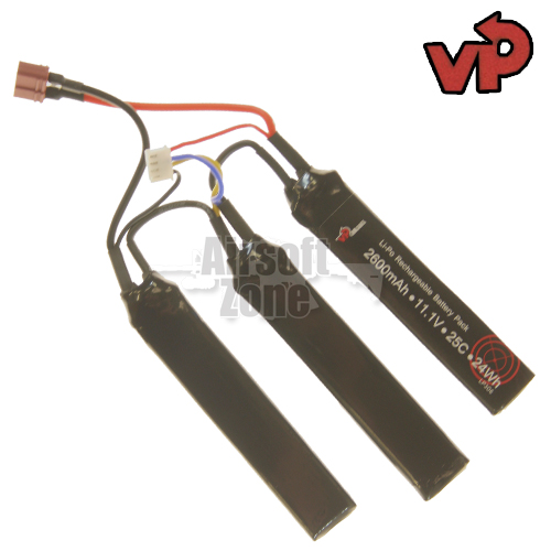 11.1V 2600mAh 25C LiPo Crane Stock Battery VP Airsoft Zone UK