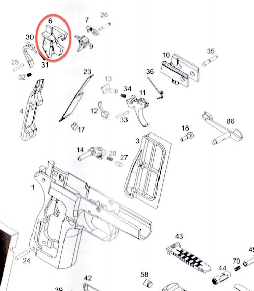 Browning Original Hammer Housing (part 6) WE Airsoft Zone UK