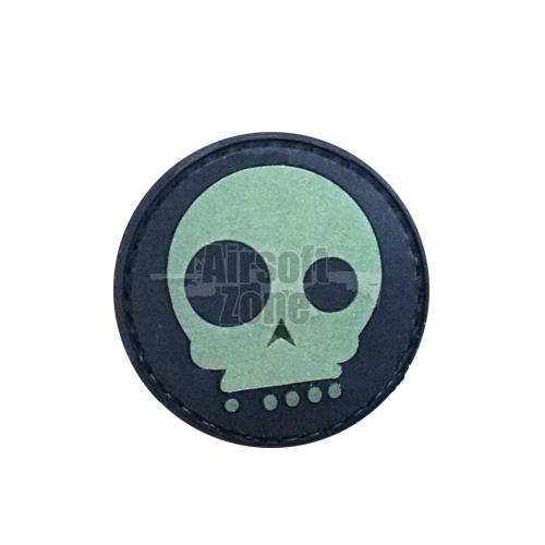 Funny Skull PVC Velcro Patch Airsoft Zone UK