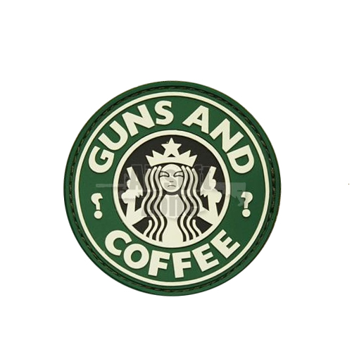 Guns and Coffee PVC Velcro Patch