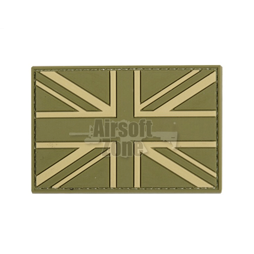 UK Flag Union Jack (Green) PVC Velcro Patch