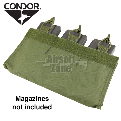 Kangaroo M4 Triple Magazine Velcro Insert Pouch OD Green CONDOR