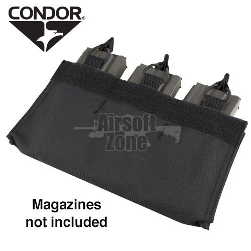 Kangaroo M4 Triple Magazine Velcro Insert Pouch Black CONDOR Airsoft