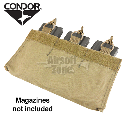Kangaroo M4 Triple Magazine Velcro Insert Pouch Tan CONDOR