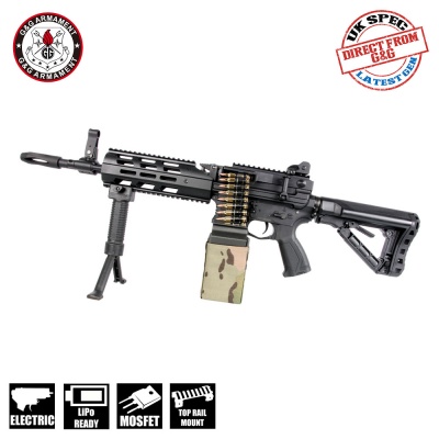 CM16 LMG M4 with 2500 Round Box Magazine M-Lok AEG G&G