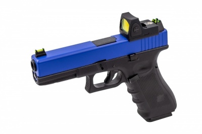 EU17 Pistol Two Tone Blue with BDS Red Dot GBB Raven