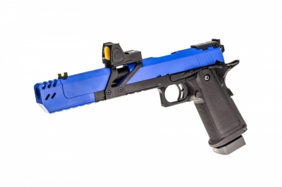 Hi-Capa Dragon 7'' Two Tone Blue Pistol with Red Dot BDS GBB Raven